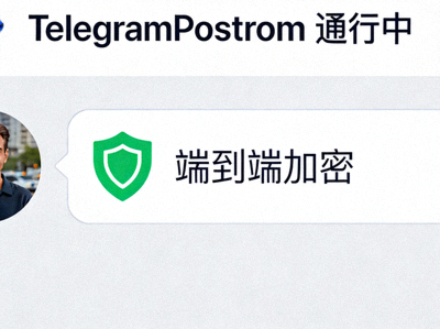 Telegram Desktop 通话进行中界面截图，清晰显示绿色的加密盾牌图标和‘端到端加密’文字提示